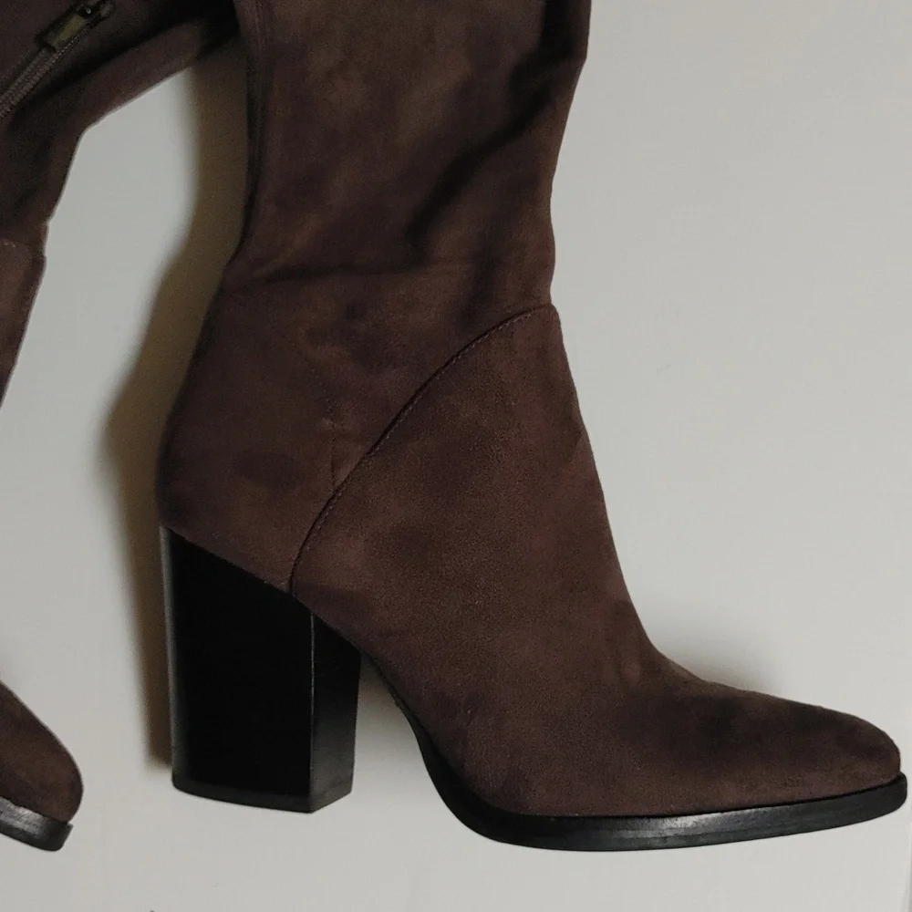 Marc Fisher Taupe Thigh High Boots Size 7M